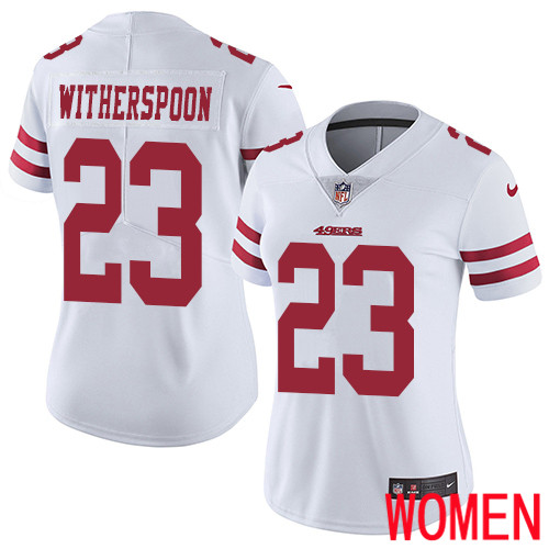 San Francisco 49ers Limited White Women Ahkello Witherspoon Road NFL Jersey #23 San Francisco 49ers->youth nfl jersey->Youth Jersey